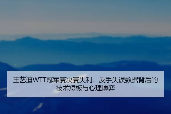 王艺迪WTT冠军赛决赛失利：反手失误数据背后的技术短板与心理博弈